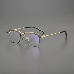 Toby Business Titanium Flippable Frame Rectangle Frames Southood Black Gold