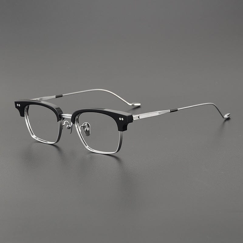 Tod Titanium Business Glasses Frame Rectangle Frames Southood Black Silver
