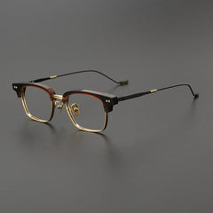Tod Titanium Business Glasses Frame Rectangle Frames Southood Leopard Gold 