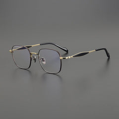 Tomo Vintage Big Square Glasses Frame Rectangle Frames Southood Brown Gold