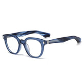 Torke Retro Acetate Glasses Frame Rectangle Frames Southood Blue Silver