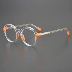 Triyonna Round Vintage Acetate Glasses Frame Round Frames Southood Clear