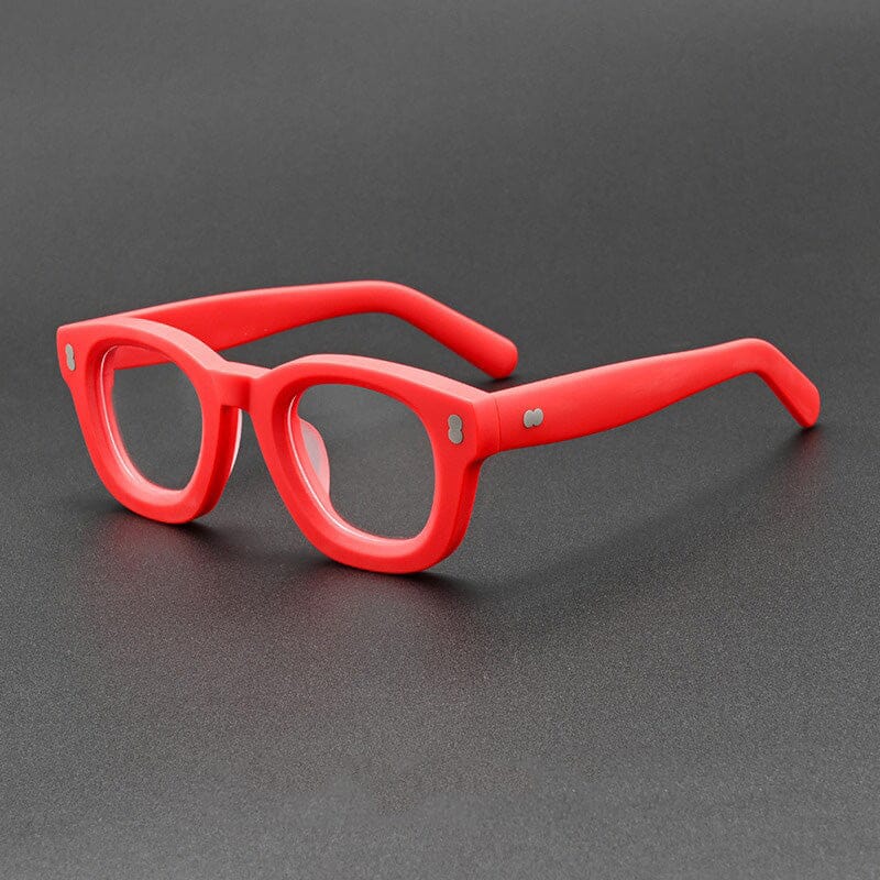 Ugo Vintage Acetate Glasses Frame Oval Frames Southood Matte Red