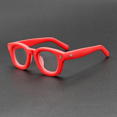 Ugo Vintage Acetate Glasses Frame Oval Frames Southood Matte Red