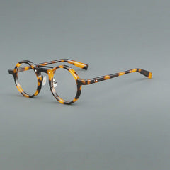 Van Vintage Round Acetate Optical Glasses Frame Round Frames Southood Amber