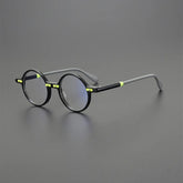 Varek Vintage Round Acetate Glasses Frame Round Frames Southood Black green