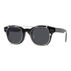 Vayle Acetate Glasses Frame With sunglasses Clips Cat Eye Frames Southood Black Black