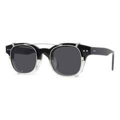 Vayle Acetate Glasses Frame With sunglasses Clips Cat Eye Frames Southood Black clear