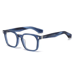 Verke Retro Acetate Glasses Frame Rectangle Frames Southood Blue Silver