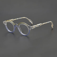 Vianet Vintage Acetate Round Glasses Frame Round Frames Southood Gold Blue