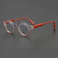 Vianet Vintage Acetate Round Glasses Frame Round Frames Southood Red
