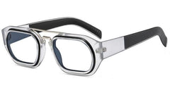 Viv Brand Designer Square Glasses Frame Rectangle Frames Southood C2 grey clear 