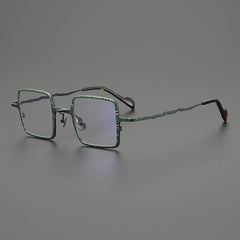 Vox Retro Square Titanium Eyeglasses Frame Rectangle Frames Southood Green