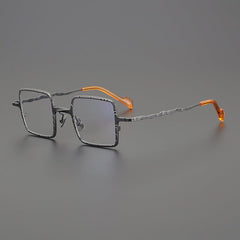 Vox Retro Square Titanium Eyeglasses Frame Rectangle Frames Southood Orange Gun