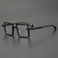 Wacleah Large Square Acetate Eyeglass Frame Rectangle Frames Southood Black