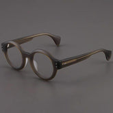 Wade Vintage Acetate Round Glasses Frame Round Frames Southood Matte Gray Green