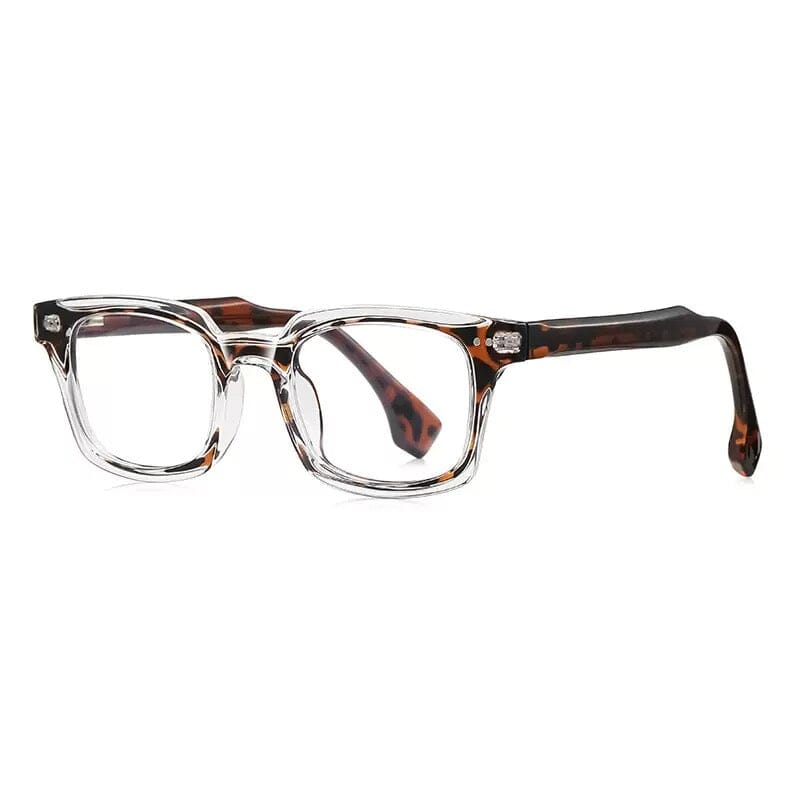 Wain Vintage TR90 Rectangle Eyeglasses Rectangle Frames Southood Leopard