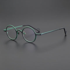 Wester Vintage Pure Titanium Glasses Frame Round Frames Southood Matte Green