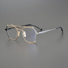 Weston Titanium Glasses Frame Aviator Frames Southood Black Gold