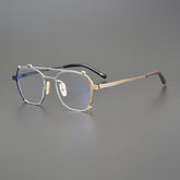 Weston Titanium Glasses Frame Aviator Frames Southood Blue Silver