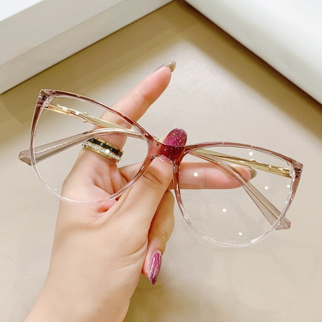Winni Transparent Fashion Cat Eye Glasses Frame Cat Eye Frames Southood C2 gradient tea