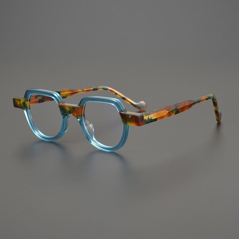 Xeno Handmade Vintage Acetate Glasses Frame Geometric Frames Southood Blue