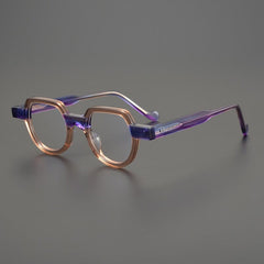 Xeno Handmade Vintage Acetate Glasses Frame Geometric Frames Southood Purple