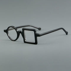 Xia Vintage Acetate Glasses Frame Geometric Frames Southood Black