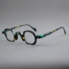 Xuan Vintage Acetate Glasses Frame Geometric Frames Southood Leopard
