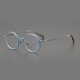 Yale Round Titanium Glasses Frame Round Frames Southood Blue