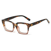 Yolanda Vintage Square Glasses Frame Rectangle Frames Southood C1 leopard clear