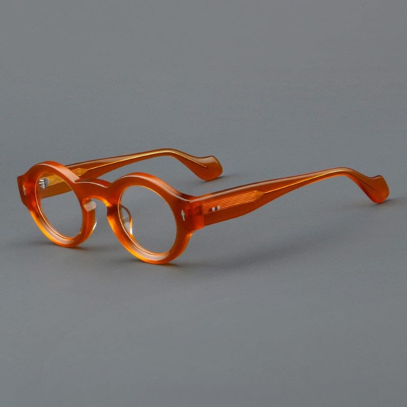 Yuki Vintage Acetate Glasses Frame Round Frames Southood Orange