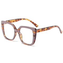 Yvette Popular Rectangle Glasses Frames Rectangle Frames Southood C6 purple leopard
