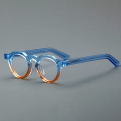 Zain Vintage Acetate Glasses Frame Round Frames Southood Blue brown