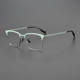 Zayne Vintage Titanium Glasses Frame Rectangle Frames Southood Green