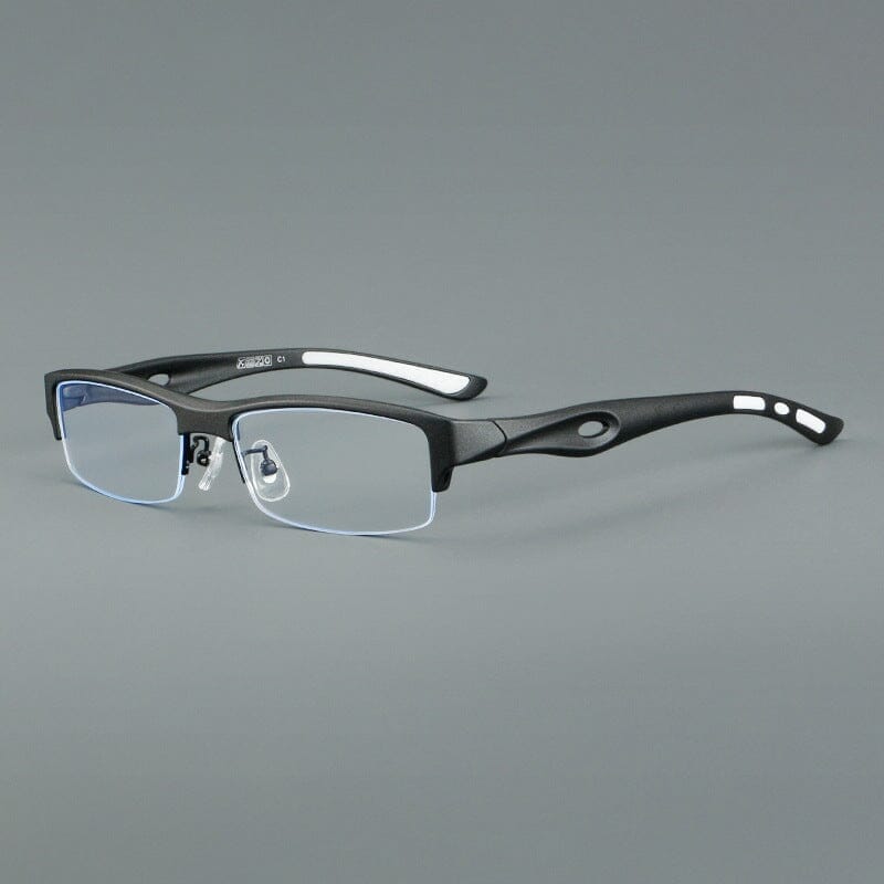 Ziv Square Half Glasses Frame Rectangle Frames Southood Black