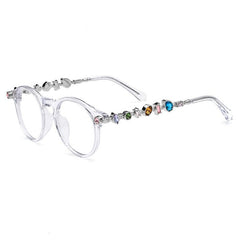 Opal Vintage Rhinesotne Cat Eye Glasses Frame