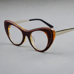 Elina Retro Cat Eye Glasses Frame