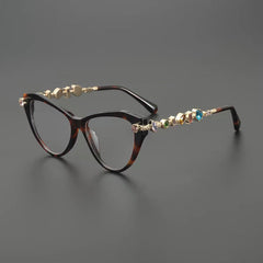 Ruby Vintage Rhinesotne Cat Eye Glasses Frame