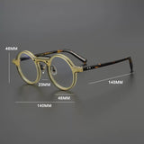 Abudy Vintage Round Acetate Glasses Frame Round Frames Southood 