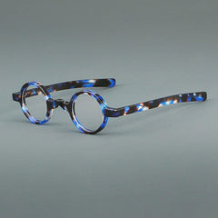 Ace Retro Acetate Glasses Frame Round Frames Southood Blue Leopard 