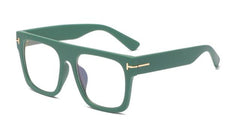Adolf Unisex Rectangle Couple Glasses Rectangle Frames Southood C3 green clear 