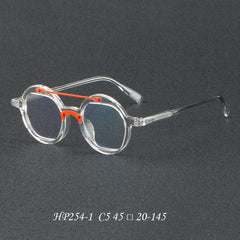 Adyna Double Beam Glasses Frame Round Frames Southood Clear orange 