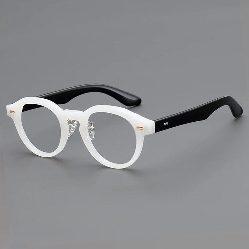 Aeker Retro Round Glasses Frame Round Frames Southood White Black 