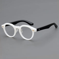 Aeker Retro Round Glasses Frame Round Frames Southood White Black 