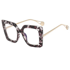 Aimee Vintage Square Glasses Frames Rectangle Frames Southood Tea-Floral 