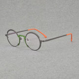 Aishia Titanium Round Glasses Frame Round Frames Southood Grey 