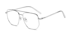 Al Metal Double Bridges Glasses Frame Rectangle Frames Southood silver clear 