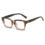 Albert Geometric Glasses Frames Rectangle Frames Southood C1 Leopard 