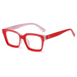 Albert Geometric Glasses Frames Rectangle Frames Southood C3 Red 
